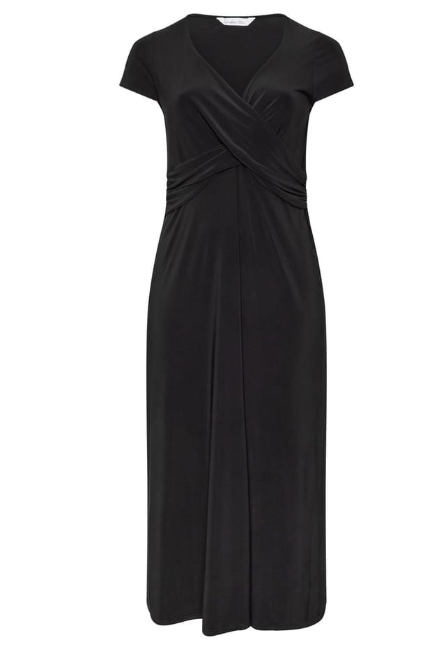 Yours Yours Women's Twist Front Dress in Black - 2