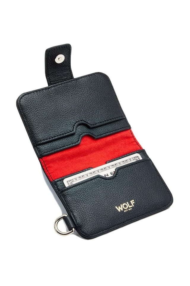 Wolf WOLF Women's Mimi Credit Card Holder with Wristlet in Black - 2