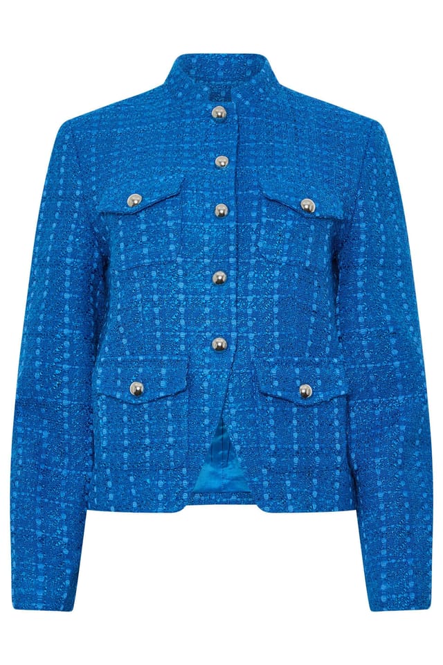 Star by Julien Macdonald Star by Julien Macdonald Women's Boucle Button Detail Jacket in Blue - 2