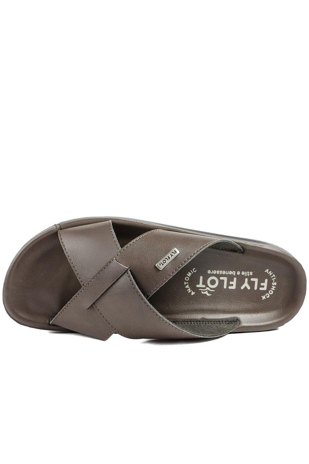 Fly Flot Fly Flot Men's FlyFlot Strappy Slip On Sandals in Brown - 4