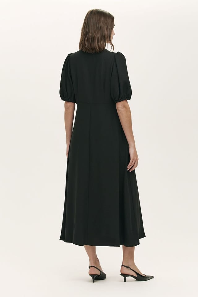 Finery London Finery London Women's Sarah Crepe Midi Tea Dress in Black - 3