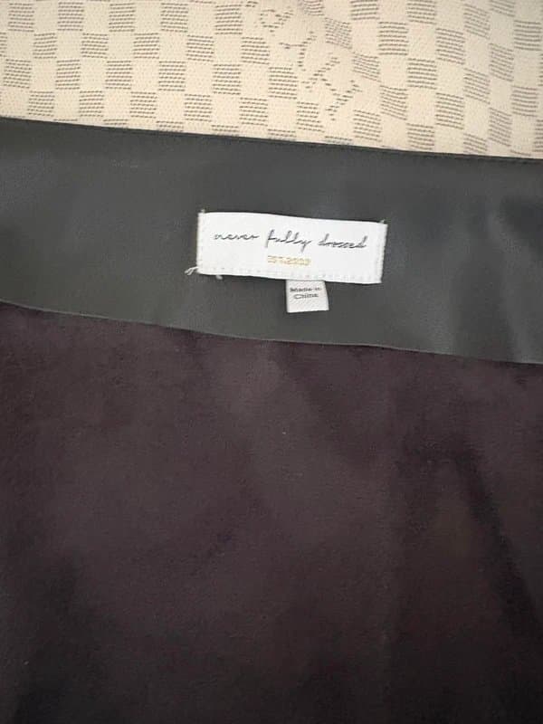 Never Fully Dressed Never Fully Dressed faux leather wrap skirt