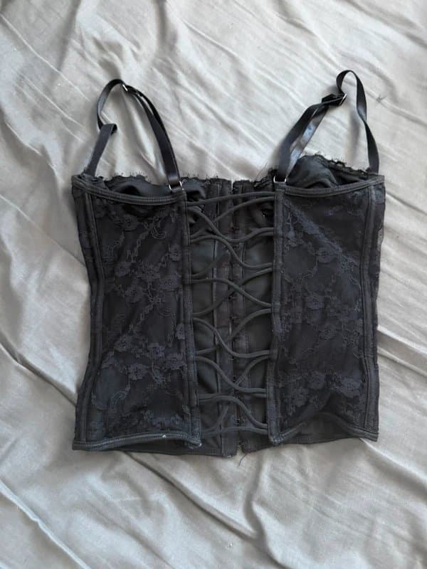 ASOS Black lace corset top