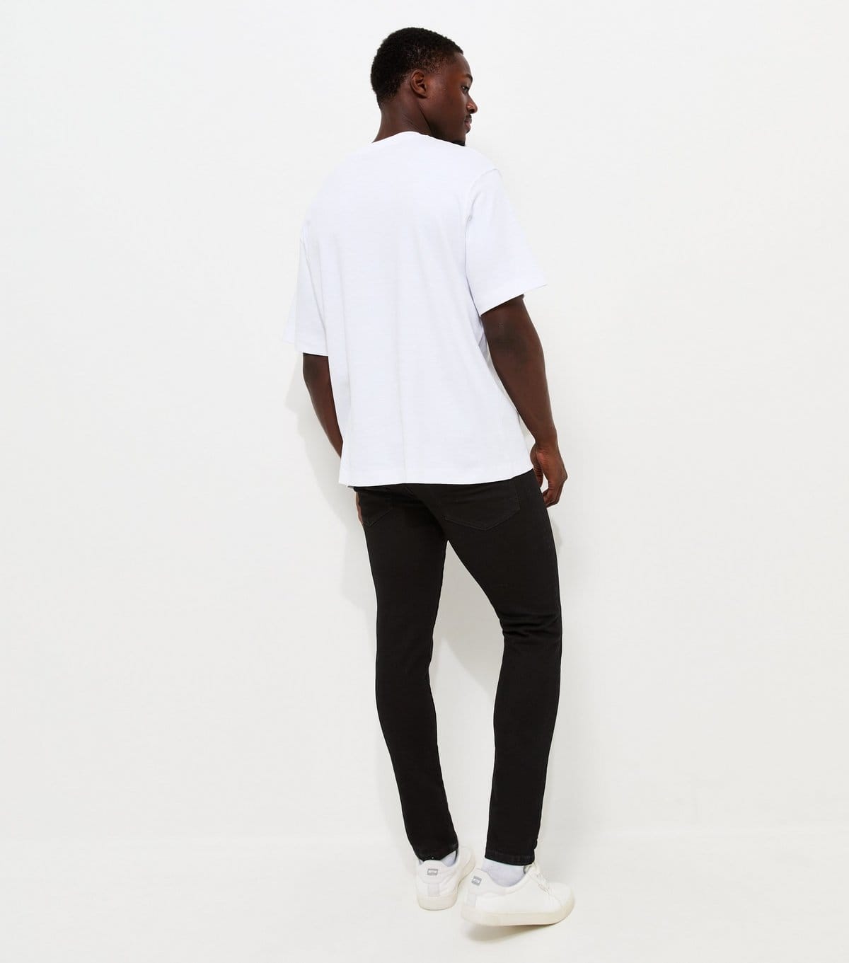 New Look Men's Black Cotton Rich Skinny Fit Jeans New Look - 4
