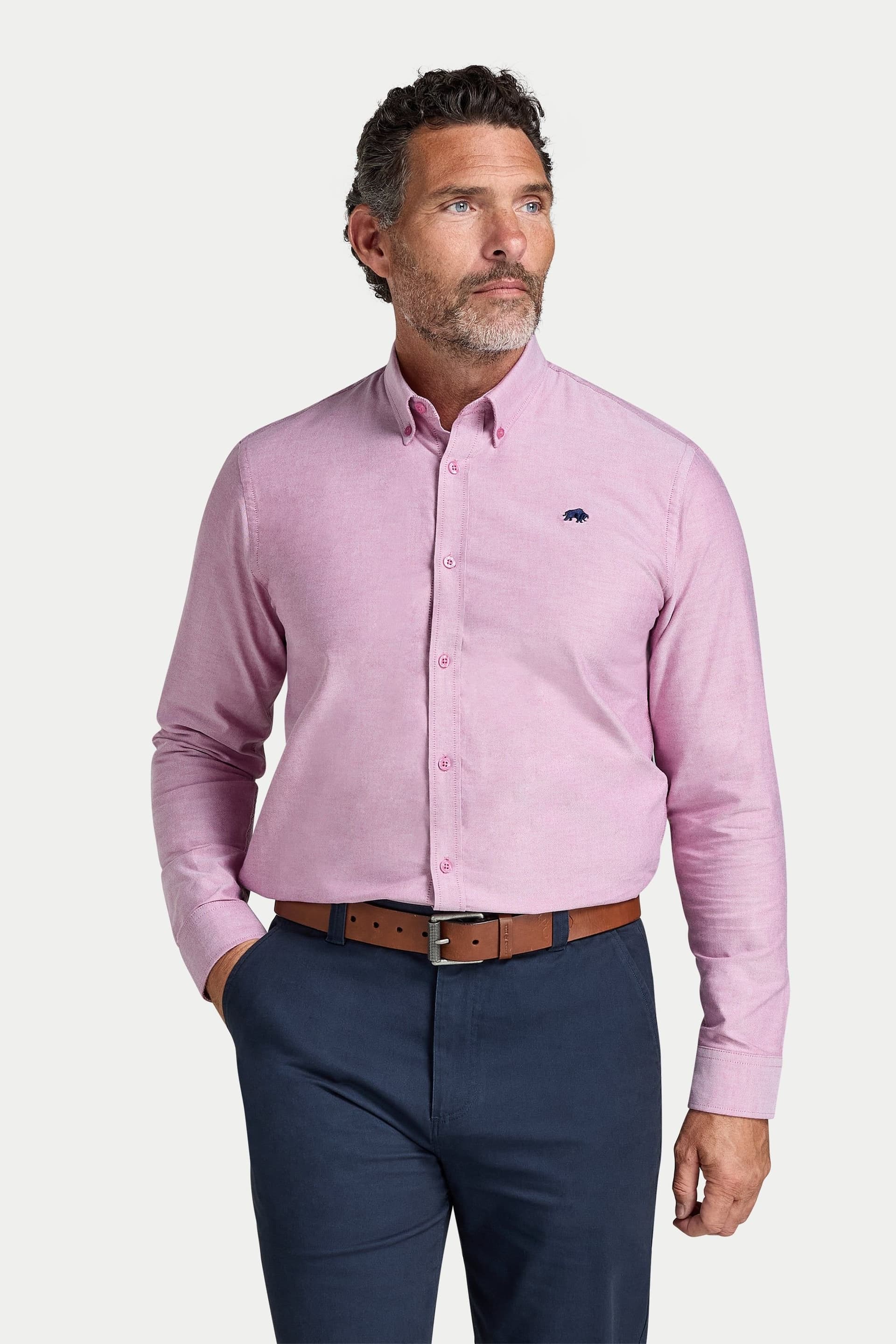raging bull Raging Bull Men's L/S Classic Oxford Shirt in Pink
