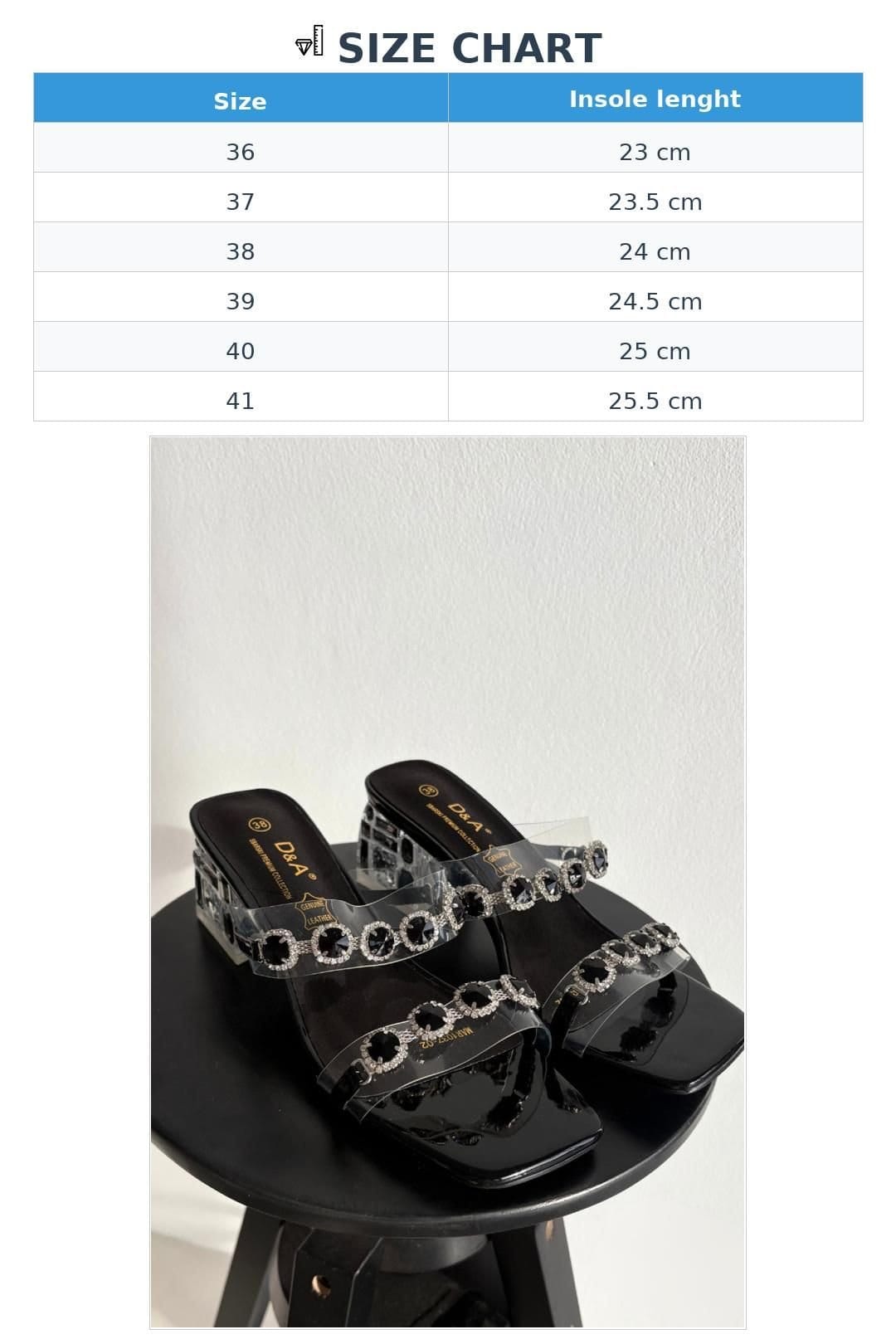 Love Lace Love Lace Women's Stylish High Heel Sandals with Crystal Clear Straps & Comfort in Black - 4