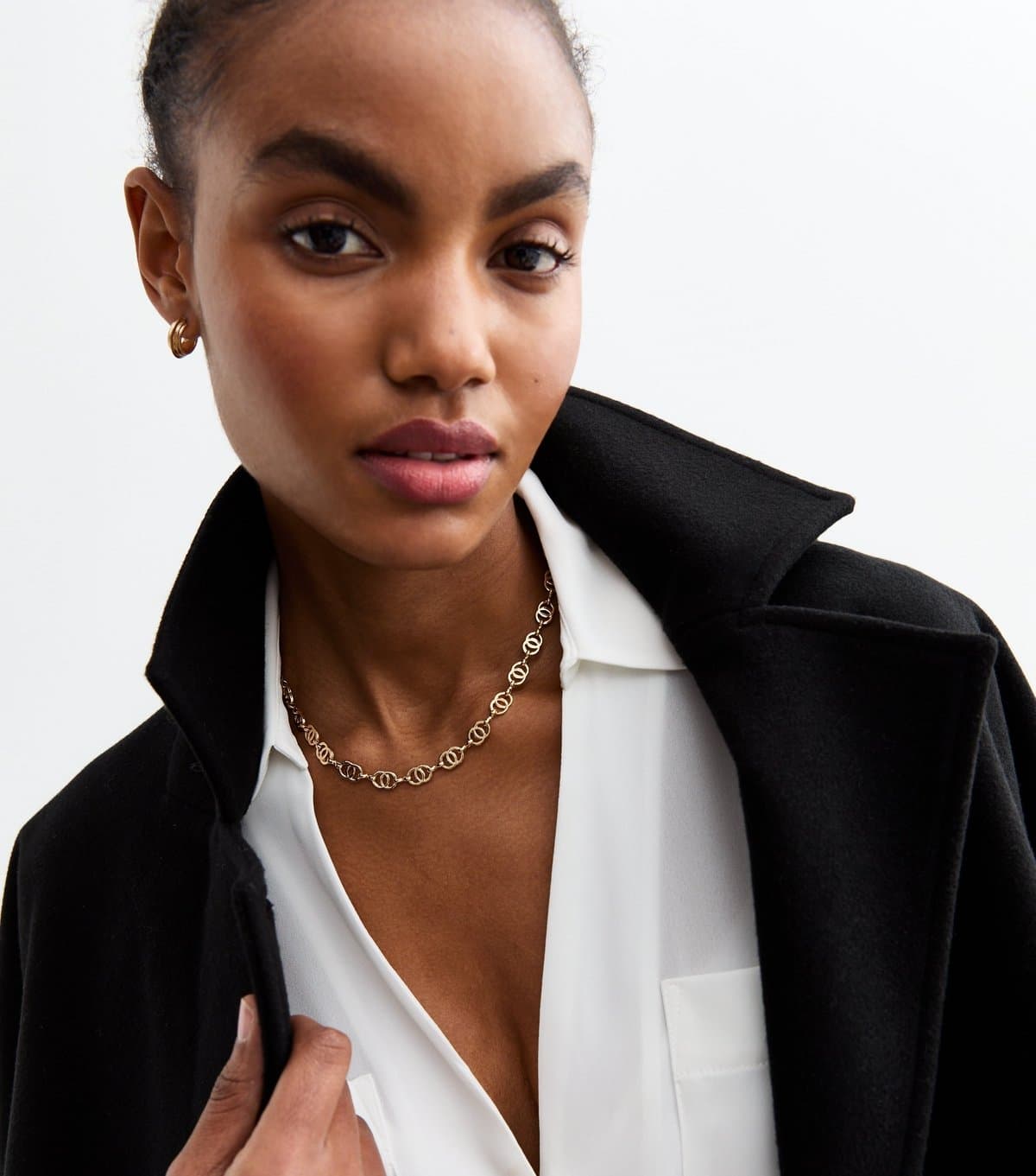 New Look New Look Gold Tone Interlinked Chain Necklace