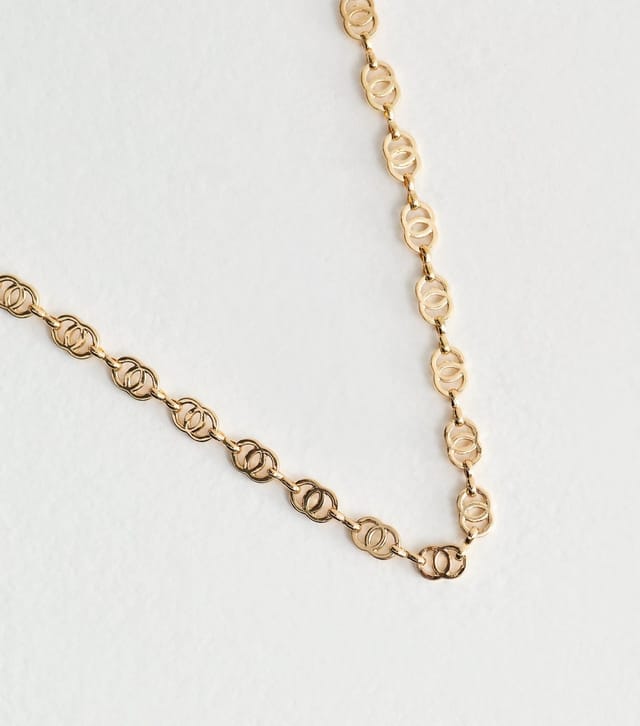 New Look Gold Tone Interlinked Chain Necklace New Look - 3