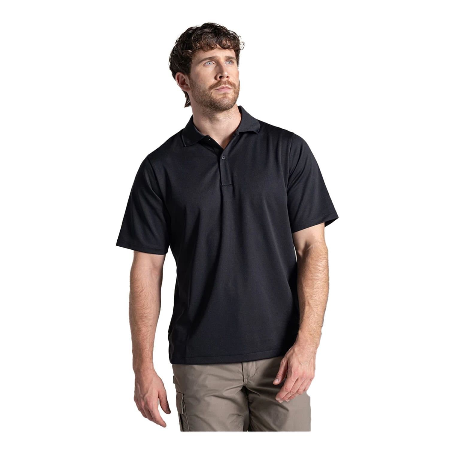 Craghoppers Craghoppers Men's Basecamp Wicking Polo Shirt in Black