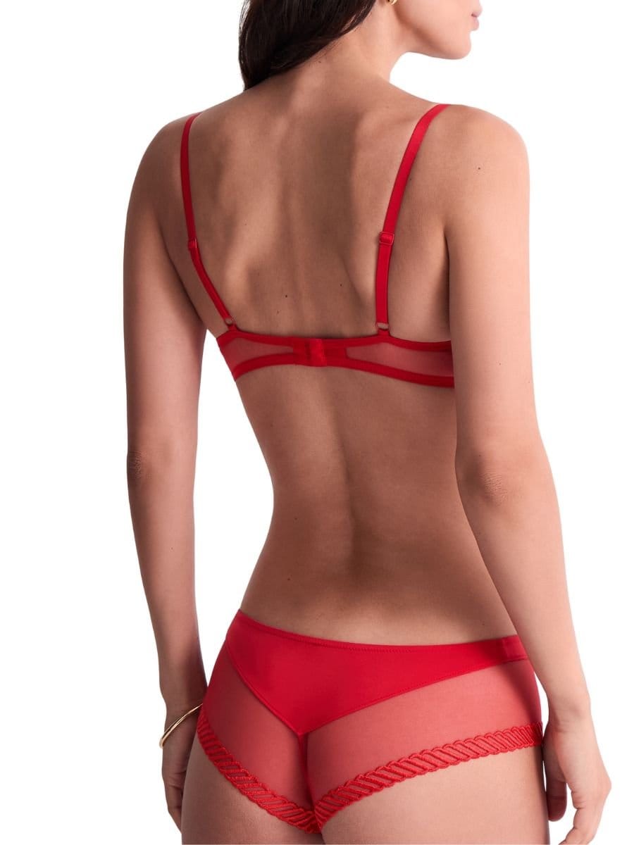 Aubade Aubade Women's Sheer Emotion Push-Up Bra in Red - 4