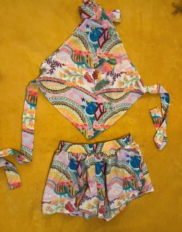 Gypsabella Gybsabella halter neck and shorts co ord