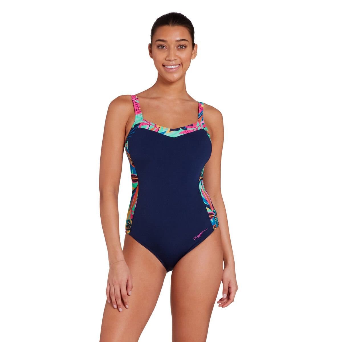 Zoggs Zoggs Women's Ankor Clipback E+ One Piece Swimsuit in Navy