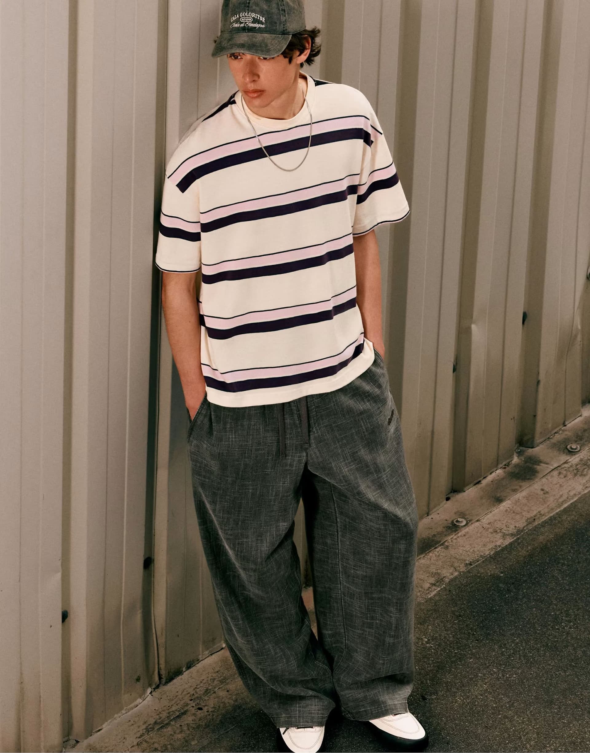 ASOS Pull&Bear Rustic stwd jogger trousers in brown