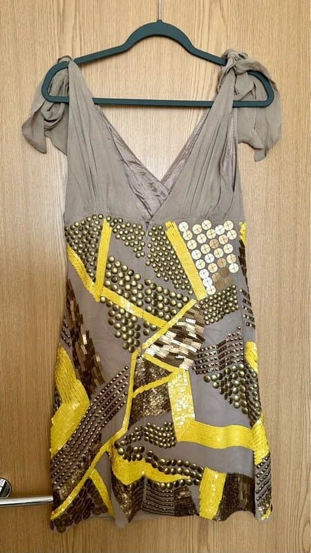 ASOS Beige ASOS Luxe sequinned dress