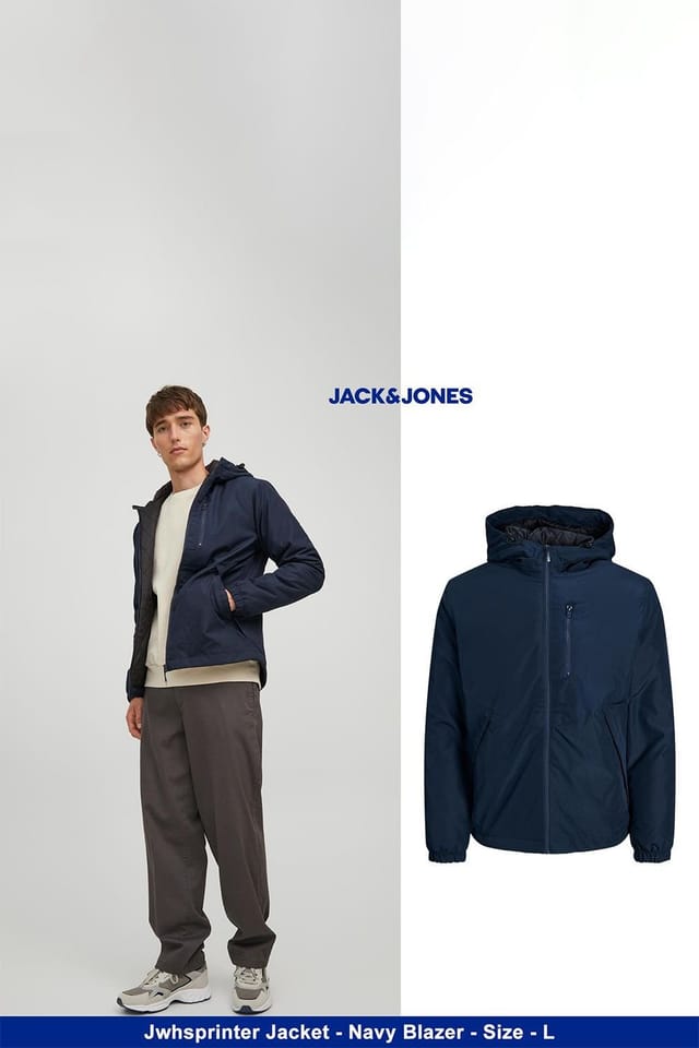 jack & jones Jack & Jones Men's Long Sleeves Sprinter Outdoor Jacket Navy Blazer - 3