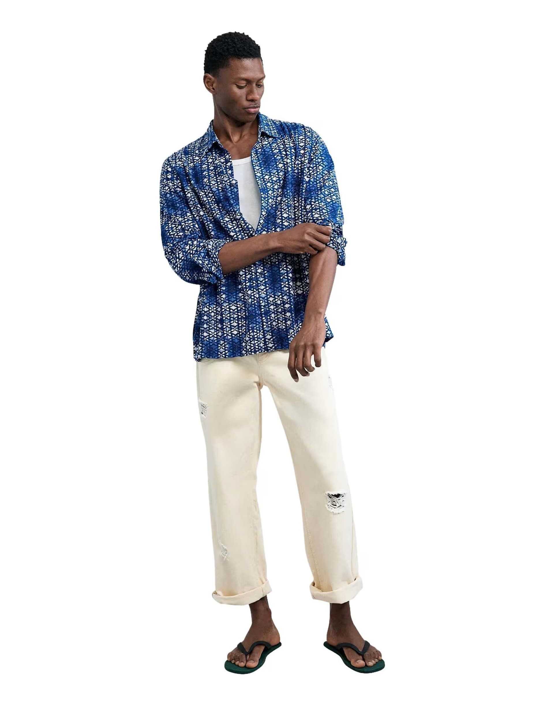 ASOS Desigual Geometric print shirt in blue