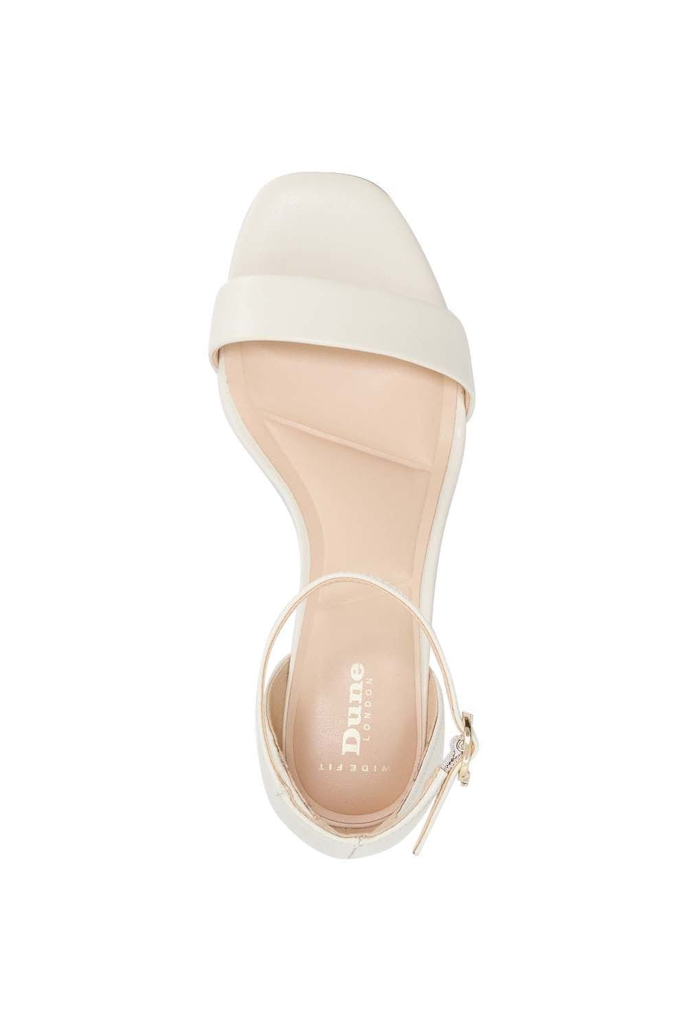 Dune London Dune London Women's Wide Fit 'Melins' Leather Sandals in Natural - 4