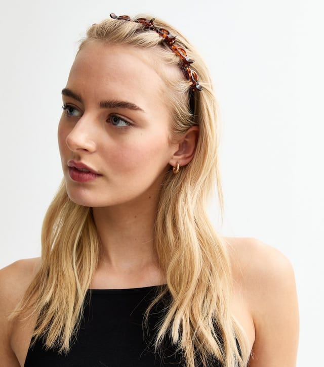 New Look Pack of 2 Black Mini Clip Headband New Look - 2