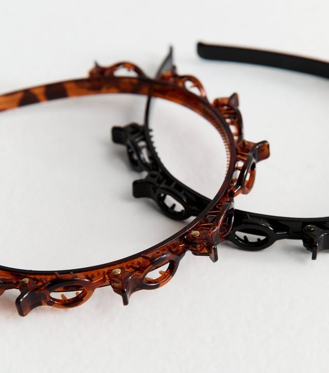 New Look Pack of 2 Black Mini Clip Headband New Look - 3