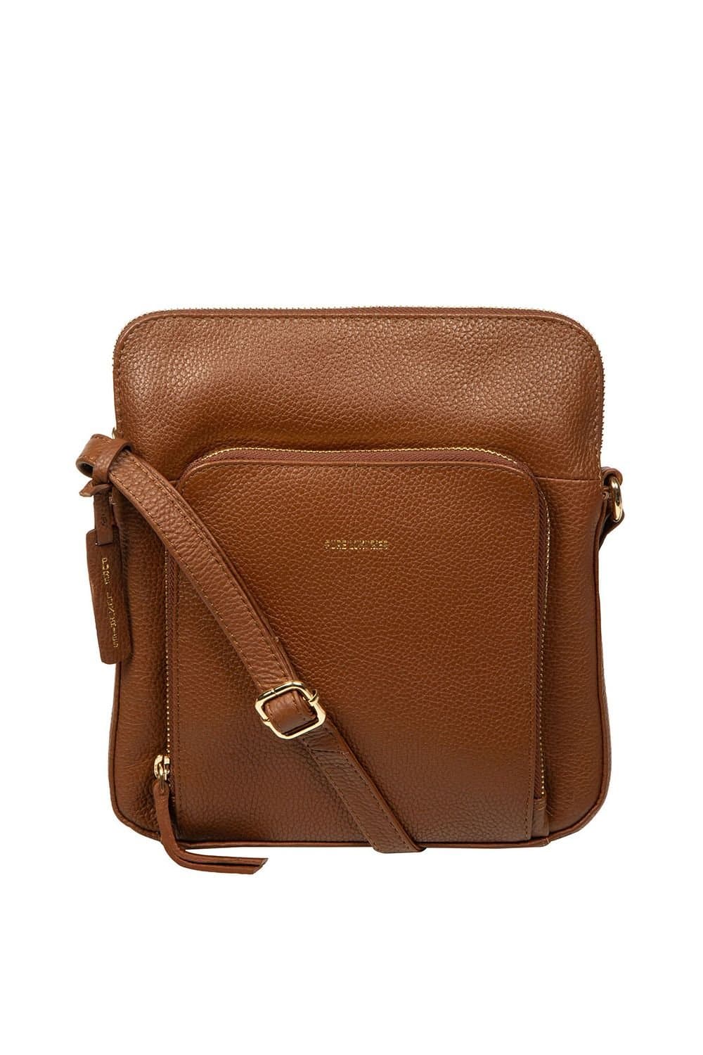 Pure Luxuries London Pure Luxuries London Women's 'Aisling' Leather Cross Body Bag in Tan