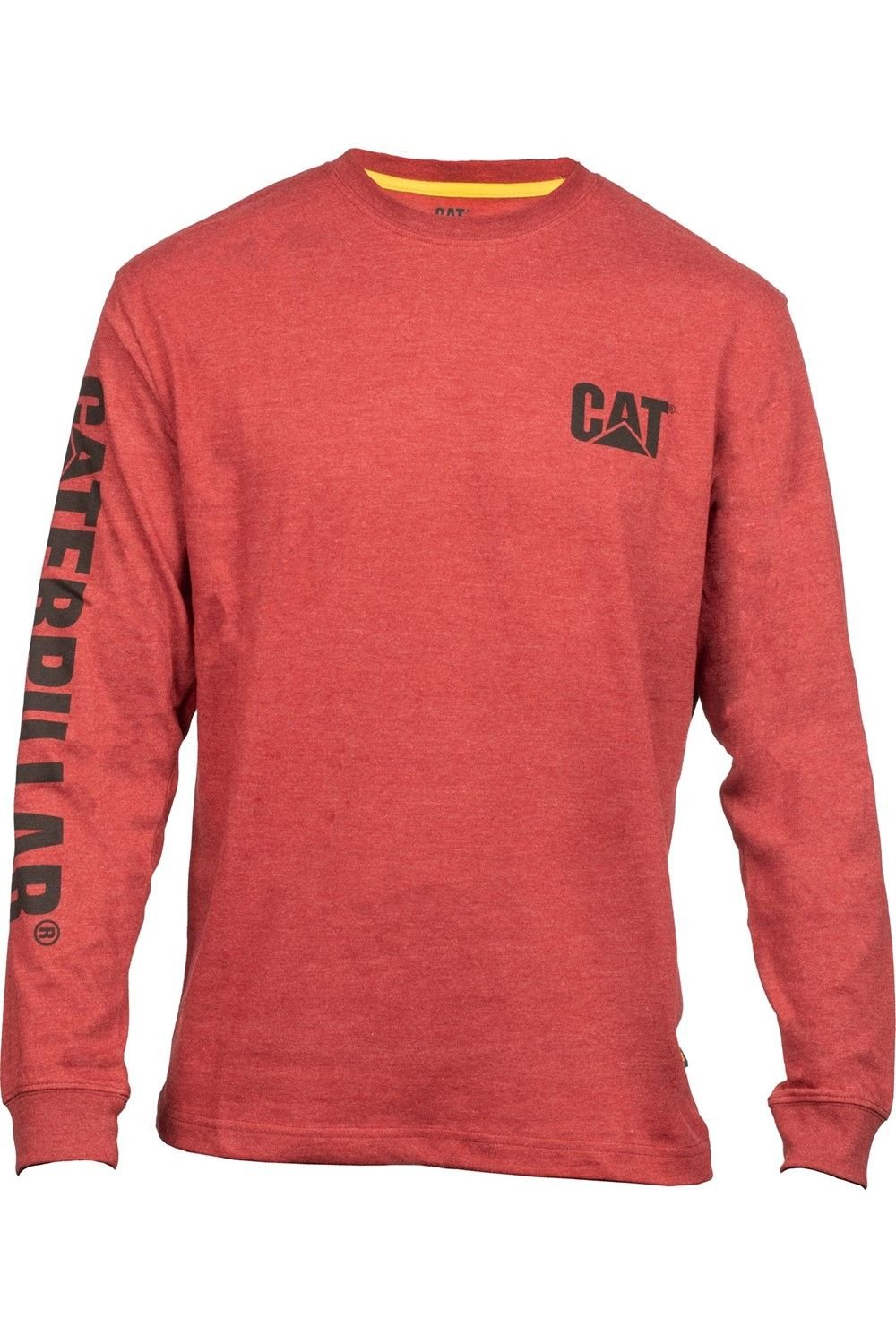 Caterpillar Caterpillar Men's Trademark Banner Long Sleeve T-Shirt in Red - 2