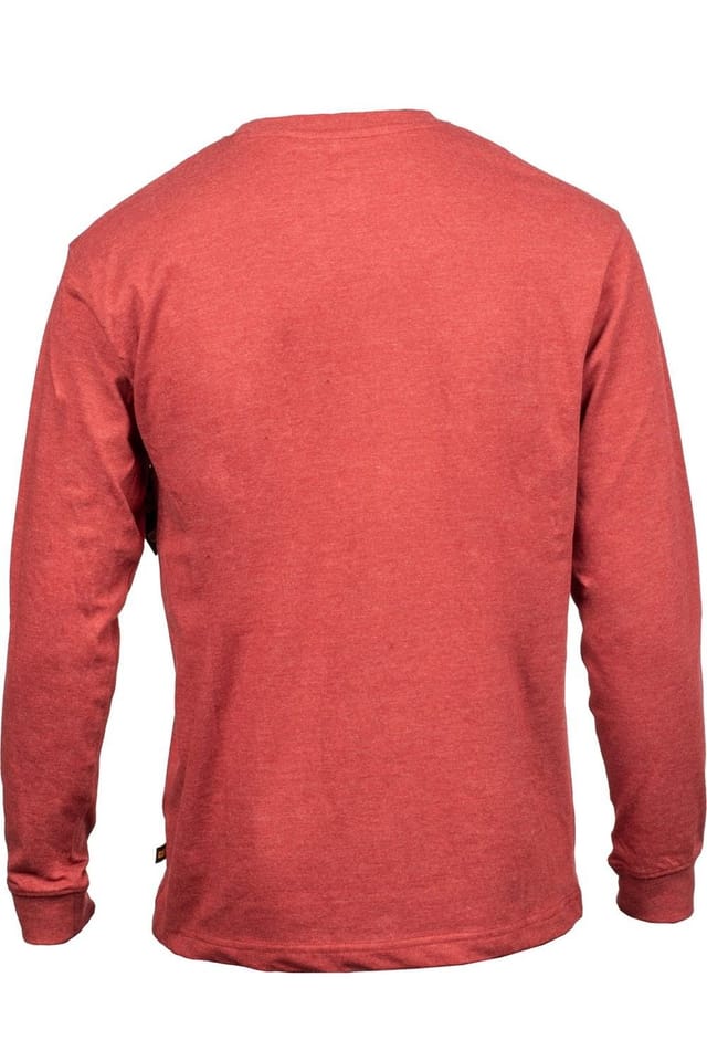 Caterpillar Caterpillar Men's Trademark Banner Long Sleeve T-Shirt in Red - 2