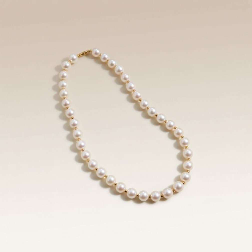 The Colourful Aura The Colourful Aura Women's Ivory Pearl Statement Choker Necklace