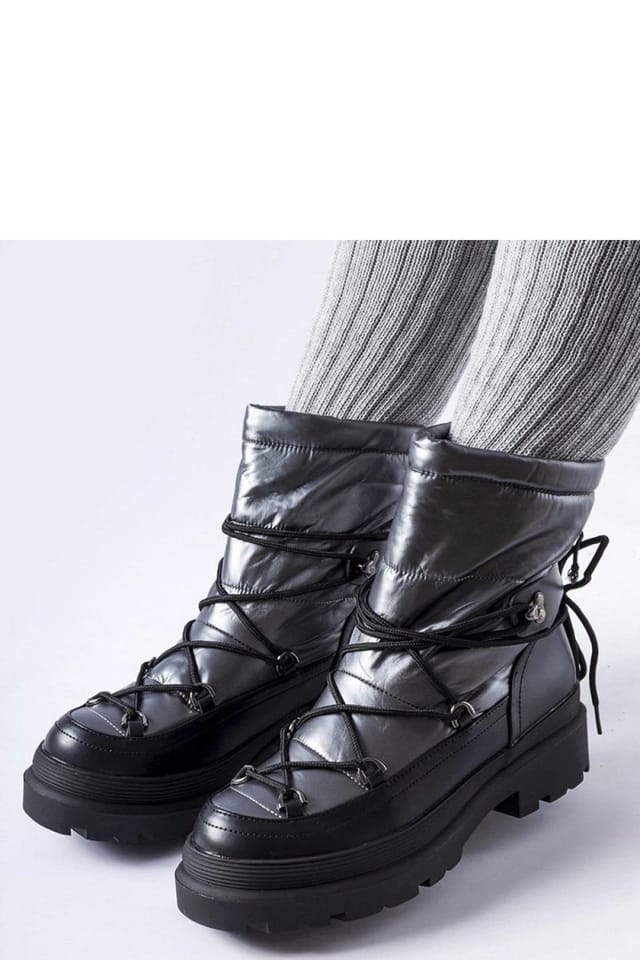 Love Lace Love Lace Women's Eagleville Snow Boots with Drawstring Warmth & Comfort in Grey - 2