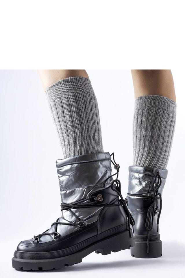 Love Lace Love Lace Women's Eagleville Snow Boots with Drawstring Warmth & Comfort in Grey - 3