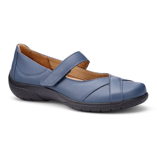 Hotter Hotter Women's Extra Wide 'Hope' Mary Janes in Dark Blue - 2