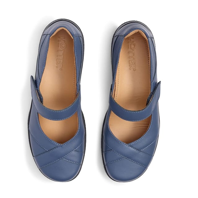 Hotter Hotter Women's Extra Wide 'Hope' Mary Janes in Dark Blue - 3