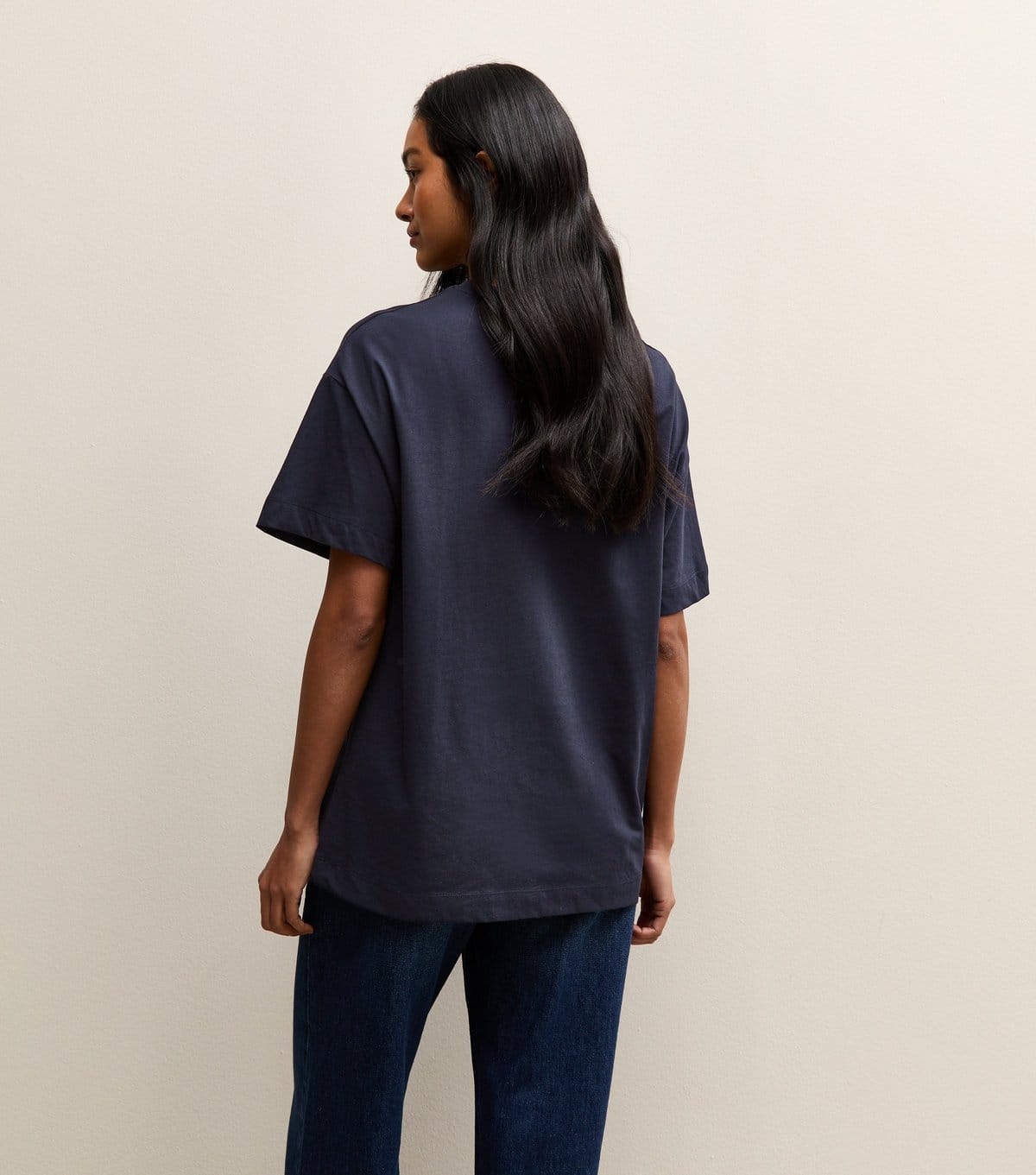 New Look Women's Navy Cotton Oversized T-Shirt New Look - 4