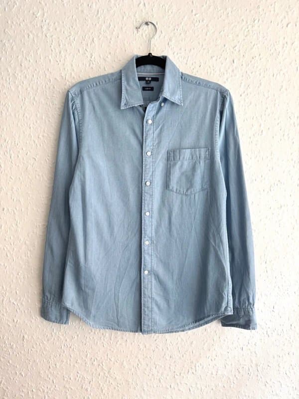 Uniqlo Men's Uniqlo Cotton Denim Button Down Slim Fit Shirt - Size XS
