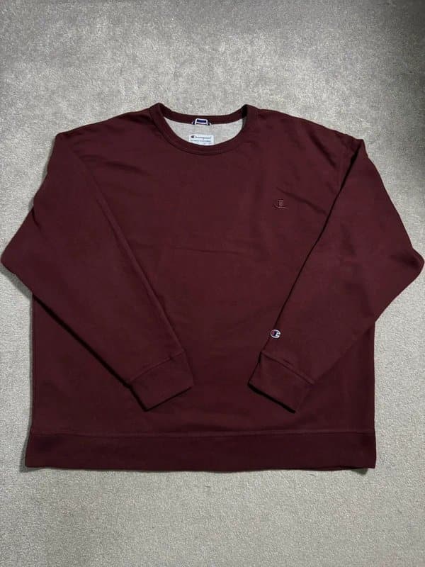 Champion Men’s Vintage 90s Champion Dark Red Sweatshirt – Size XXXL