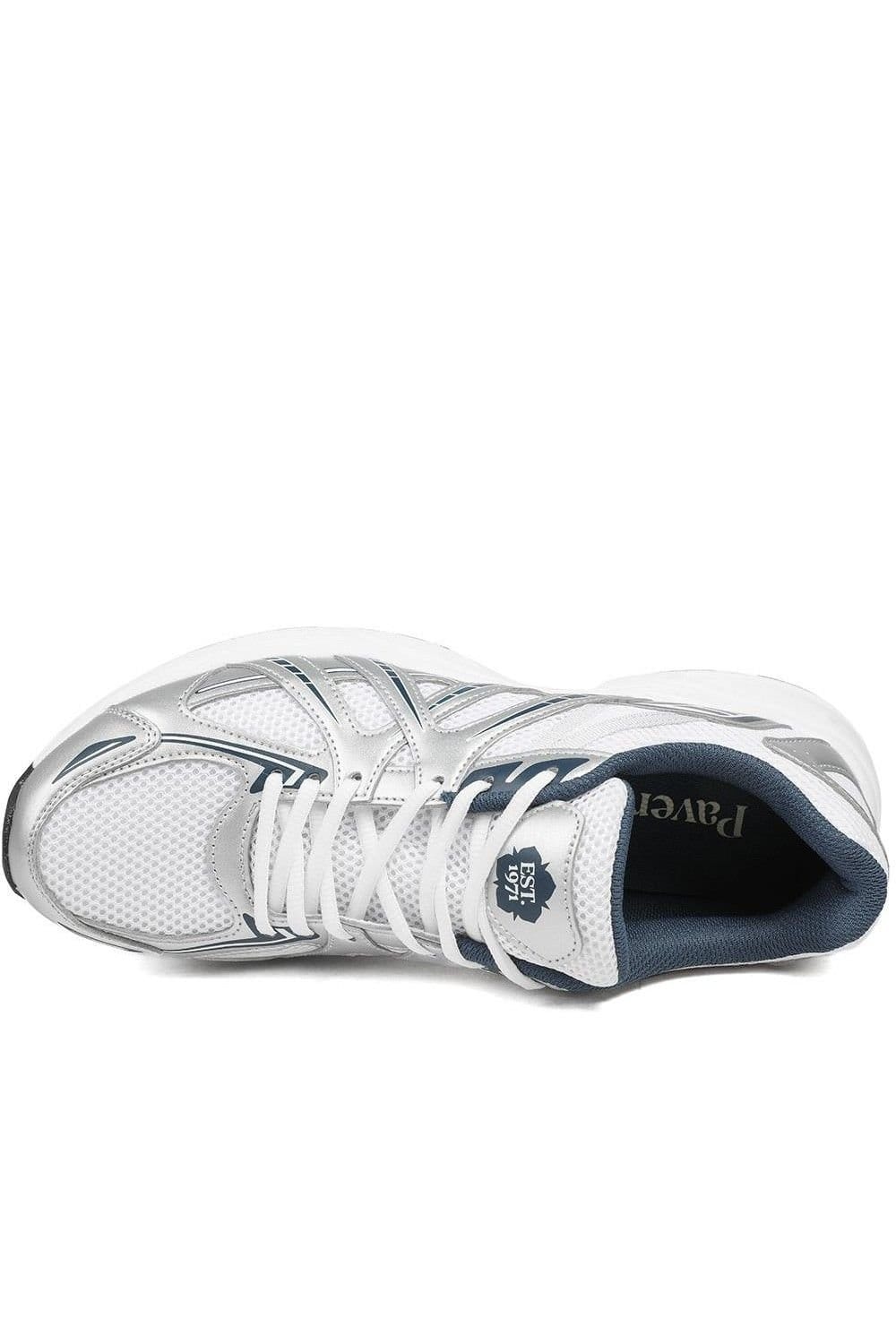 Pavers Pavers Men's Lace Up Sport Trainers in White - 4