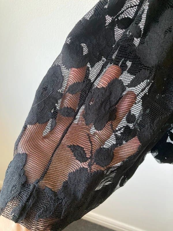 ASOS Beautiful black lace midi skirt