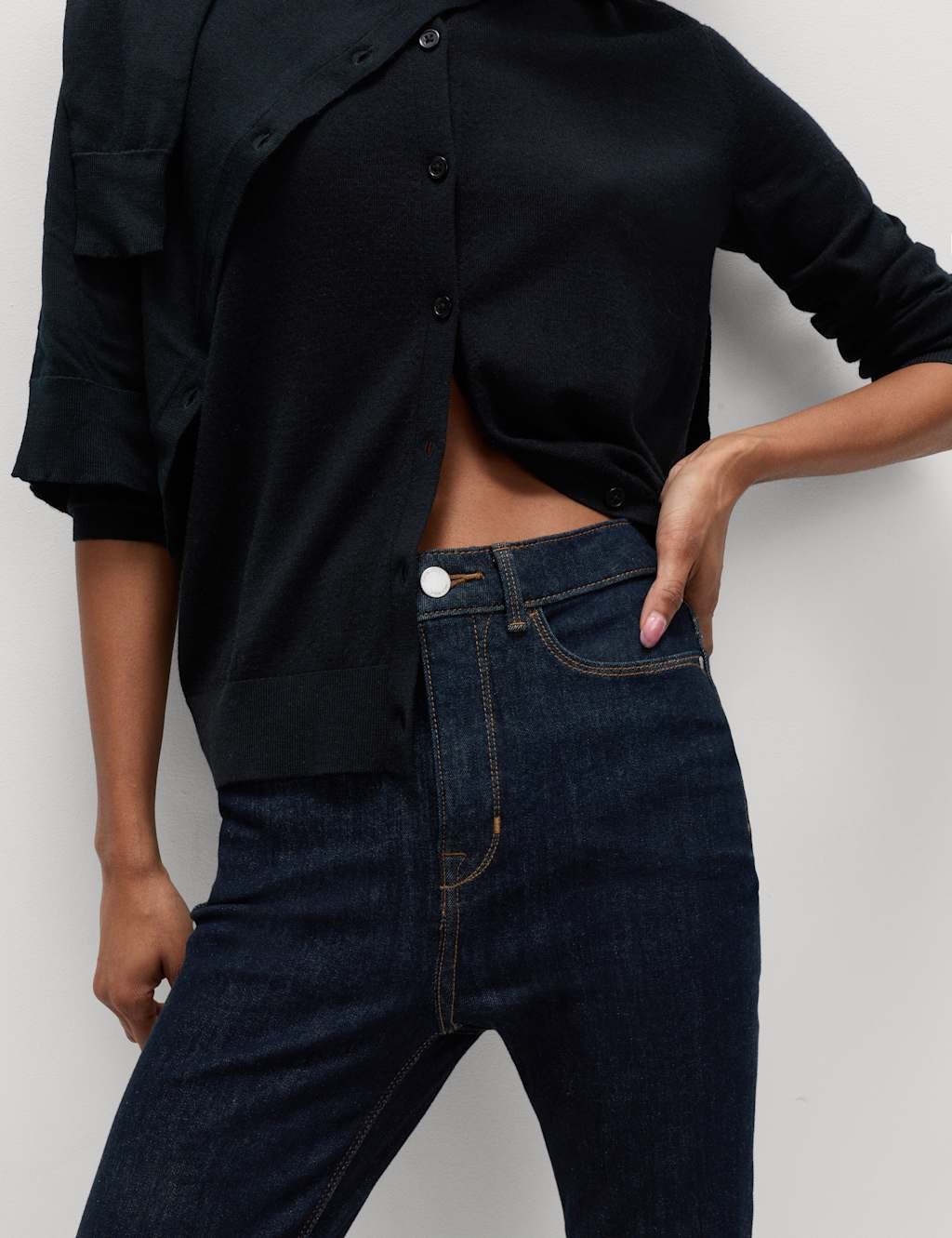 Marks & Spencer M&S Lily Magic Shaping High Waisted Jeans Indigo Mix - 2