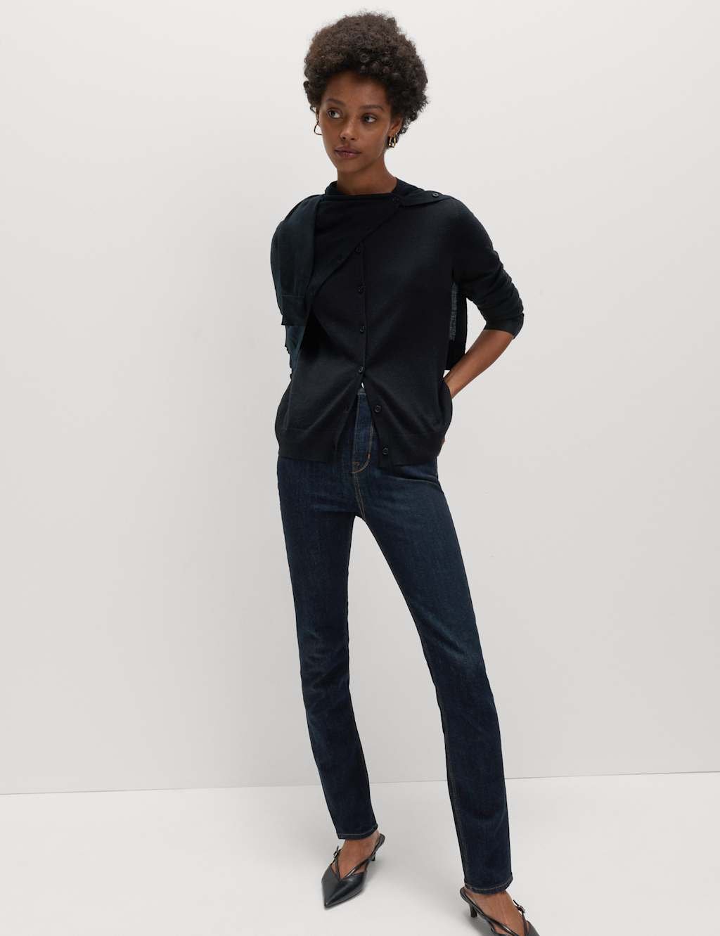 Marks & Spencer M&S Lily Magic Shaping High Waisted Jeans Indigo Mix - 4