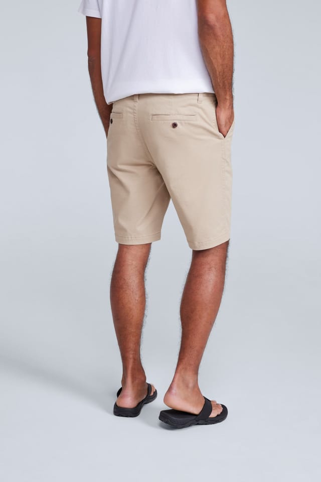 Animal Animal Men's 'Westbay' Lightweight Breathable Stretchy Soft Cotton Chino Shorts in Beige - 2