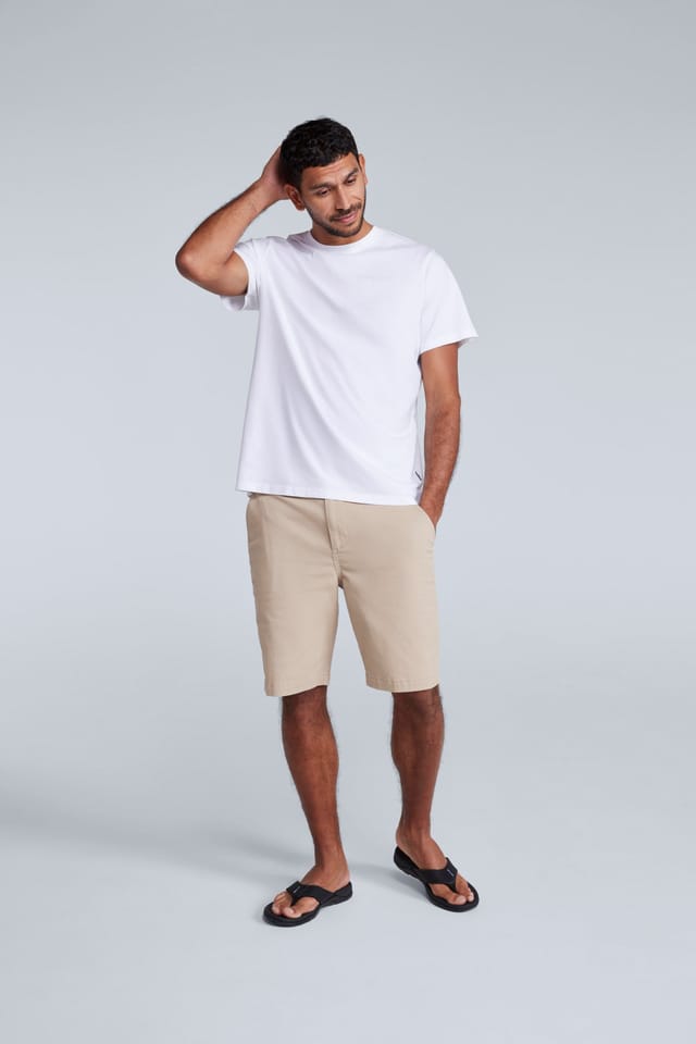 Animal Animal Men's 'Westbay' Lightweight Breathable Stretchy Soft Cotton Chino Shorts in Beige - 3