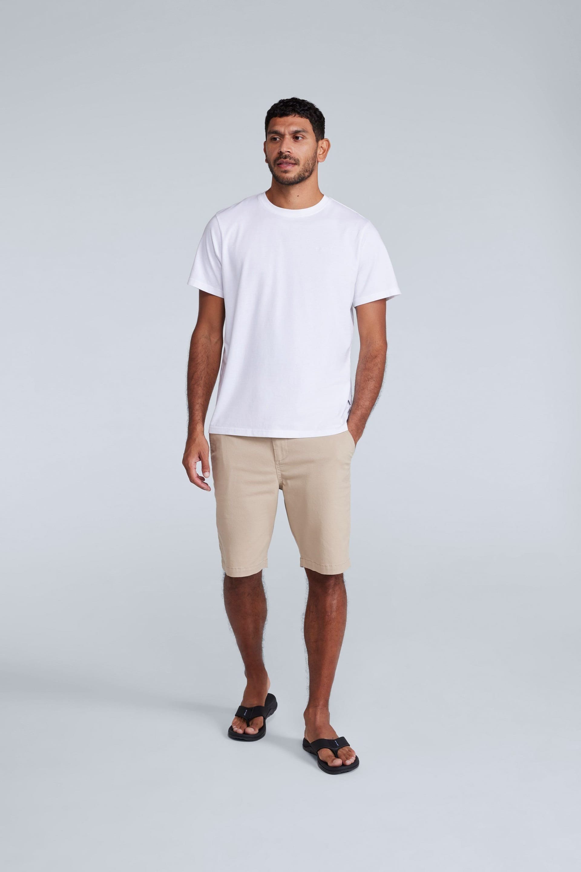 Animal Animal Men's 'Westbay' Lightweight Breathable Stretchy Soft Cotton Chino Shorts in Beige - 4