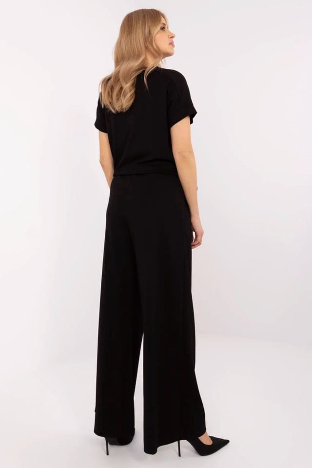 Love Lace Love Lace Women's Palazzo Sweatpants Tracksuit Trousers in Black - 2