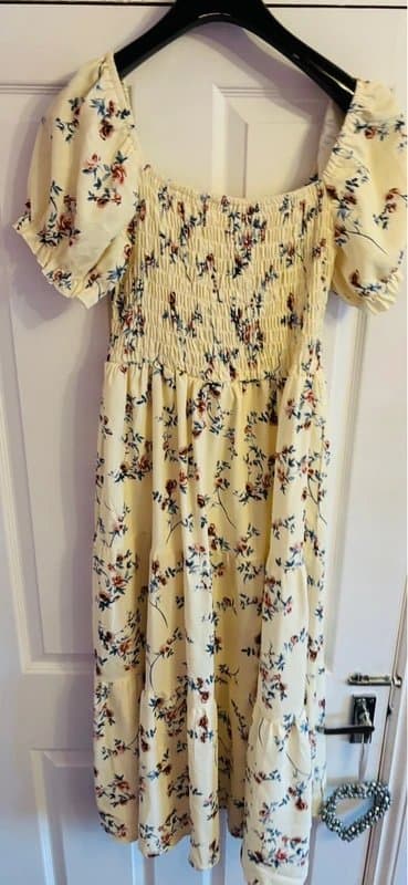 Shein Shein bardot ruffle maxi cute summer holiday wedding party XL 16-18 same day post