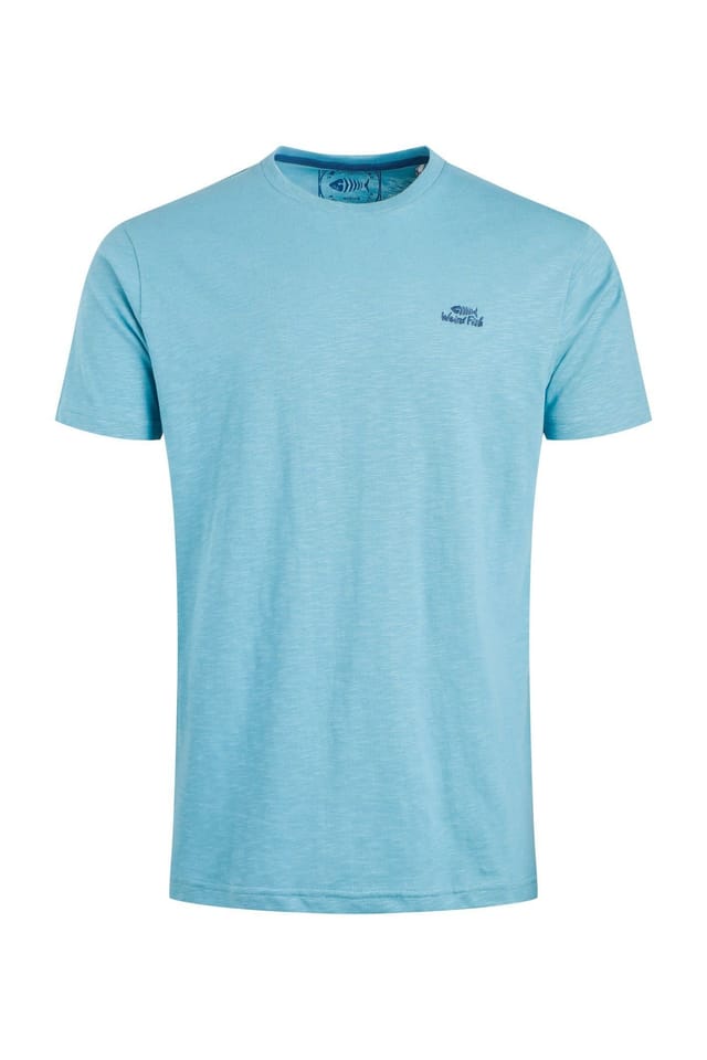 Weird Fish Weird Fish Men's Fished Branded T-Shirt in Mid Blue - 2