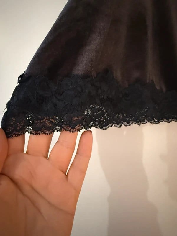 ASOS Brown Velvet Lace Mini Skirt Size 16