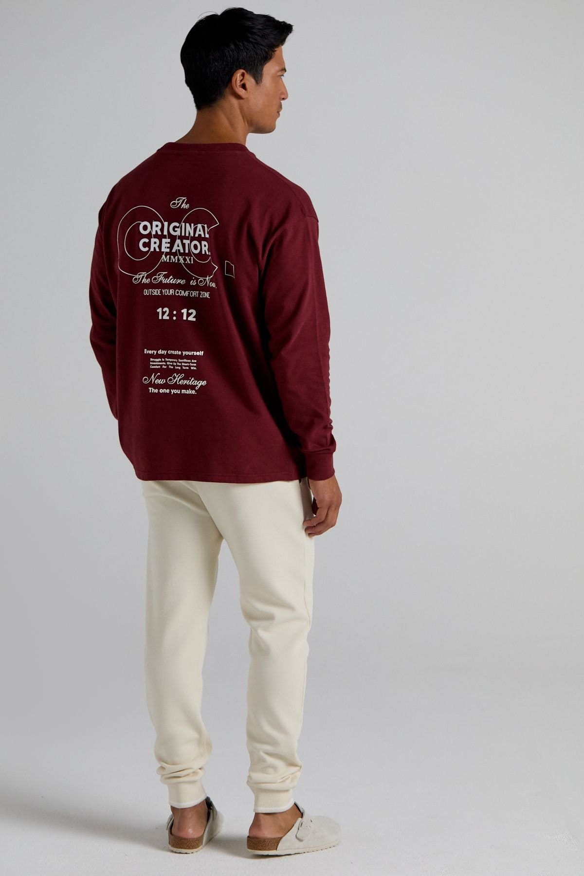 Original Creator Original Creator Men's Future Long Sleeve T-Shirt - Brick Red - 4