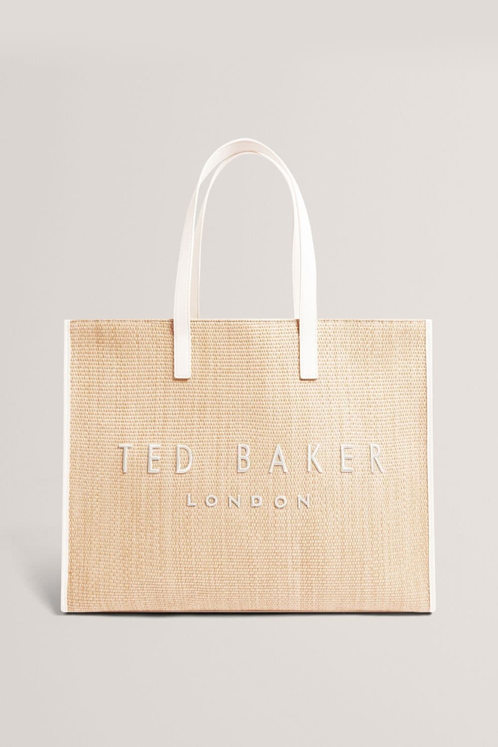 Ted Baker Ted Baker Women's Faux Raffia Large Icon Bag Ivory