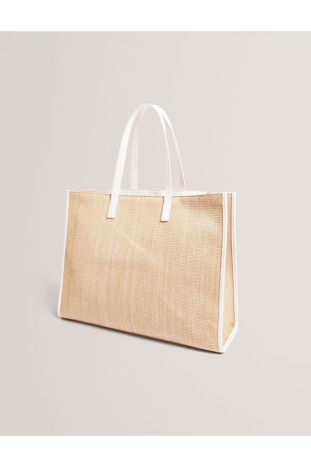 Ted Baker Ted Baker Women's Faux Raffia Large Icon Bag Ivory - 2