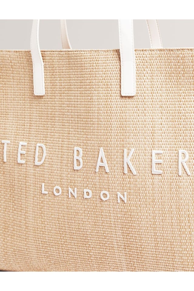 Ted Baker Ted Baker Women's Faux Raffia Large Icon Bag Ivory - 3