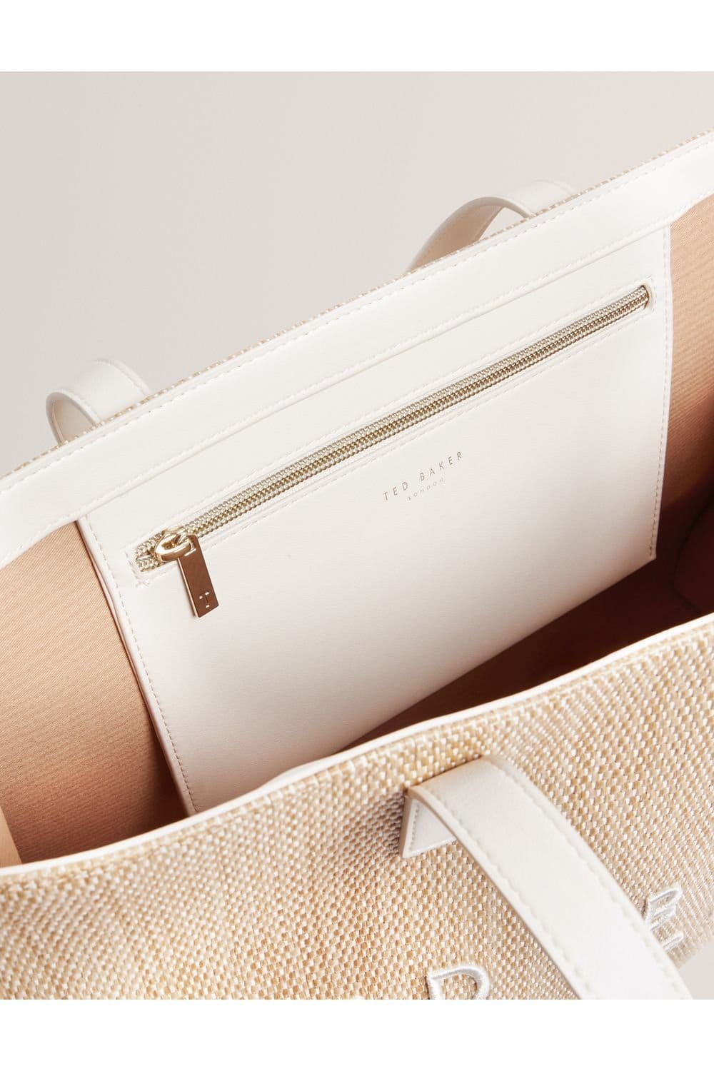 Ted Baker Ted Baker Women's Faux Raffia Large Icon Bag Ivory - 4